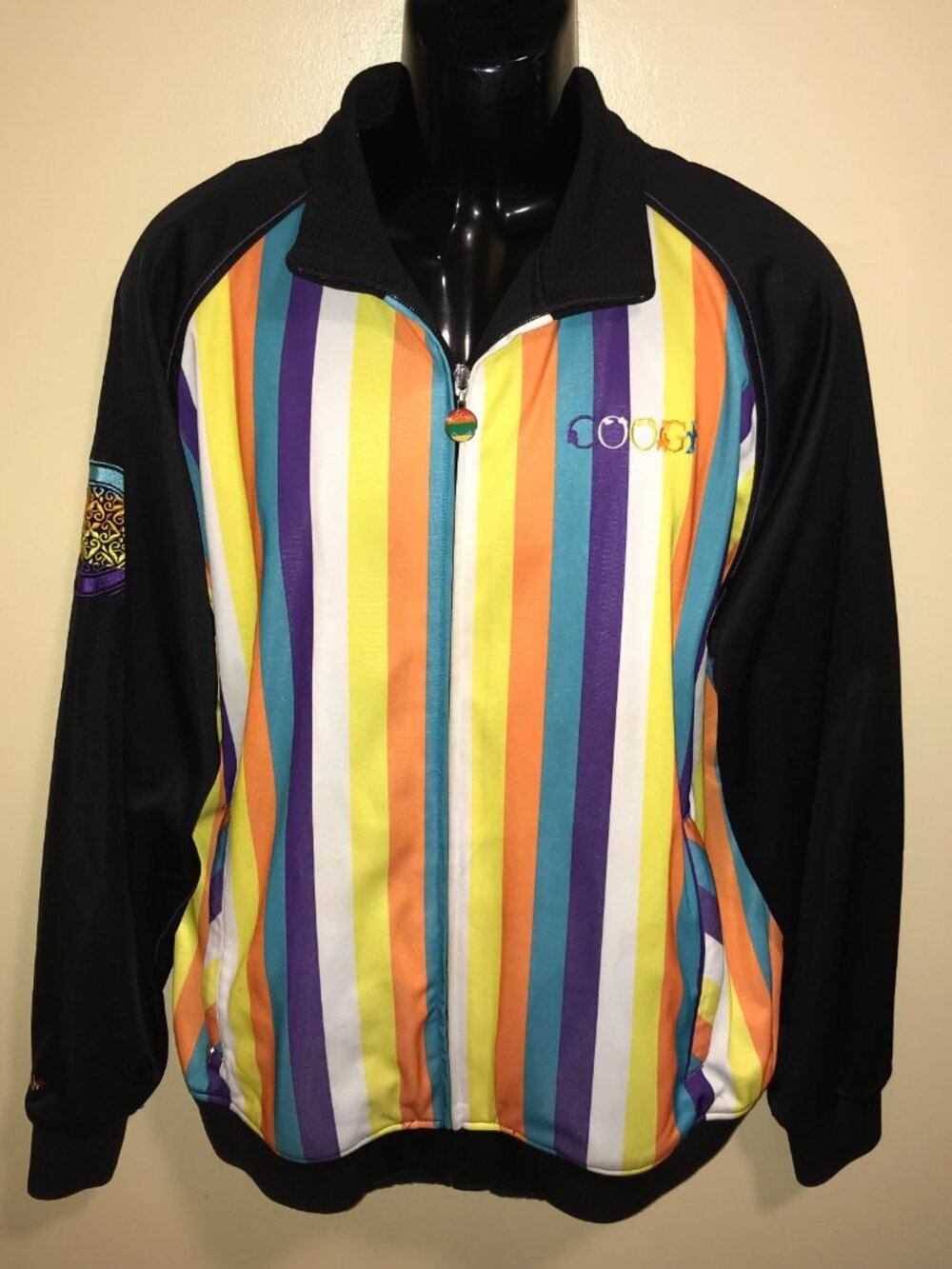 Men's Vintage Coogi Multicolor Track Jacket-Size XL